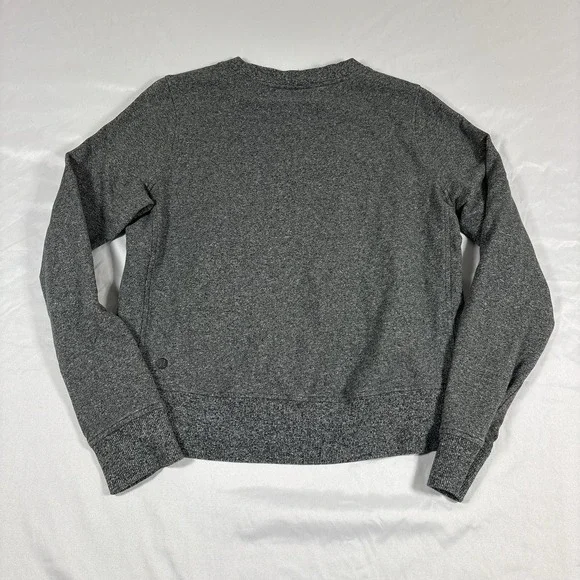 Lululemon Crewneck Pullover Sweater Womens Size 4 Heather Gray Gym Workout - Picture 3 of 9